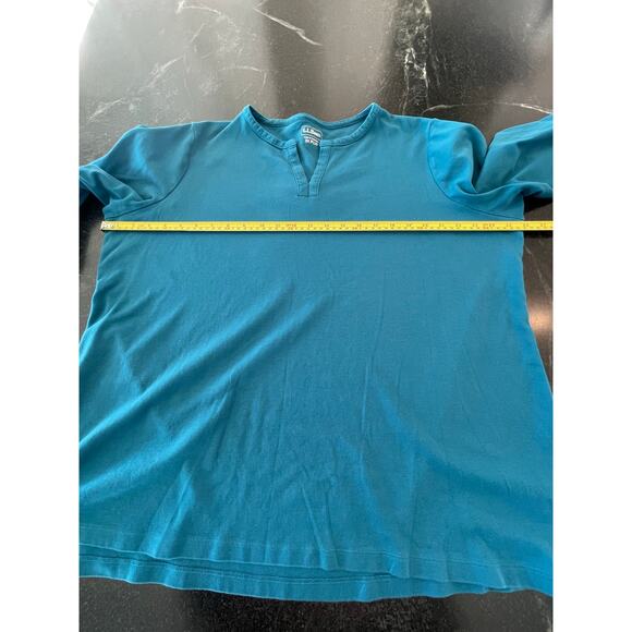 L.L. Bean 3/4 length sleeve tee 100% Cotton turquoise teal 3Xplus - Picture 6 of 9